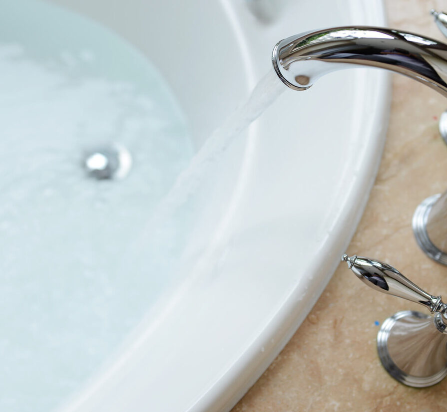 Family enjoying continuous hot water supply